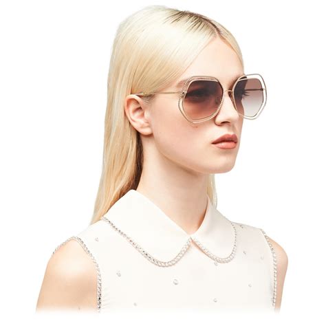 miu miu hexagonal sunglasses|Miu Miu runway sunglasses.